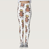 Grappig schattig kakkertekenfilm leggings (Voorkant)