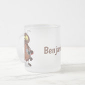 Grappig schattig kakkertekenfilm matglas koffiemok (Voorkant links)