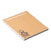 Grappig schattig kakkertekenfilm notitieblok (Schuin)