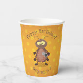 Grappig schattig kakkertekenfilm papieren bekers (Achterkant)