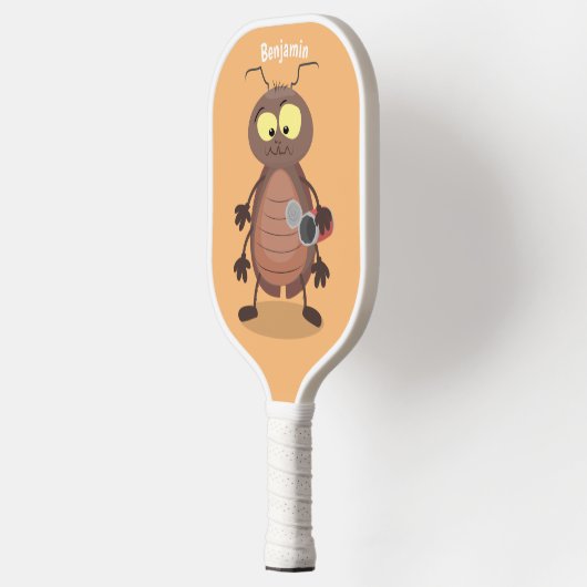 Grappig schattig kakkertekenfilm pickleball paddle (Links)