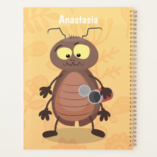 Grappig schattig kakkertekenfilm planner (Achterkant)