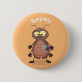 Grappig schattig kakkertekenfilm ronde button 5,7 cm (Voorkant)