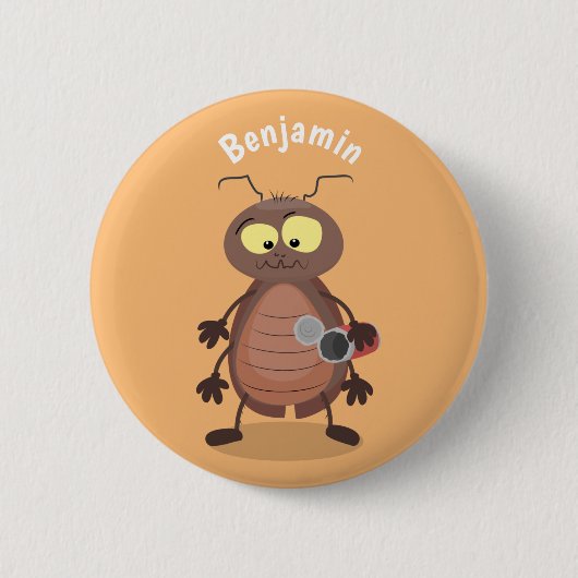 Grappig schattig kakkertekenfilm ronde button 5,7 cm (Voorkant)