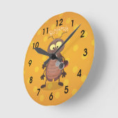 Grappig schattig kakkertekenfilm ronde klok (Hoek)