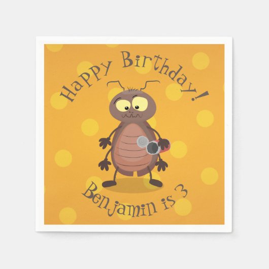 Grappig schattig kakkertekenfilm servet (Voorkant)