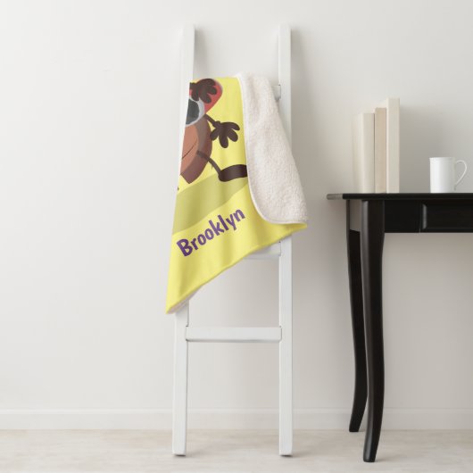 Grappig schattig kakkertekenfilm sherpa deken (In situ)