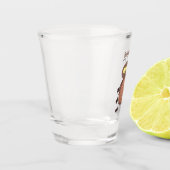 Grappig schattig kakkertekenfilm shot glas (Links)
