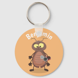 Grappig schattig kakkertekenfilm sleutelhanger
