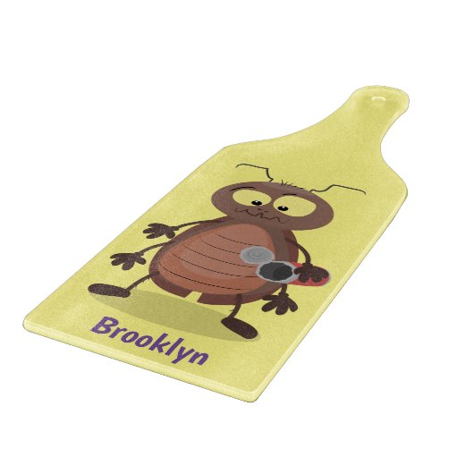 Grappig schattig kakkertekenfilm snijplank (Hoek)