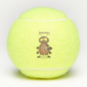 Grappig schattig kakkertekenfilm tennisballen (Voorkant)