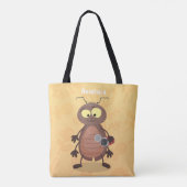 Grappig schattig kakkertekenfilm tote bag (Achterkant)