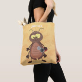 Grappig schattig kakkertekenfilm tote bag (Dichtbij)