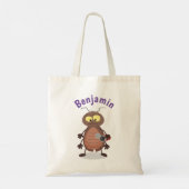 Grappig schattig kakkertekenfilm tote bag (Achterkant)