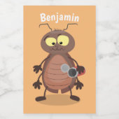 Grappig schattig kakkertekenfilm voedselcontainer etiket (Enkel label)