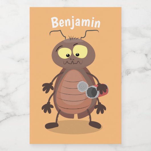 Grappig schattig kakkertekenfilm voedselcontainer etiket (Enkel label)