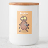 Grappig schattig kakkertekenfilm voedselcontainer etiket (Voorkant)