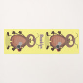 Grappig schattig kakkertekenfilm yogamat (Achterkant (horizontaal))