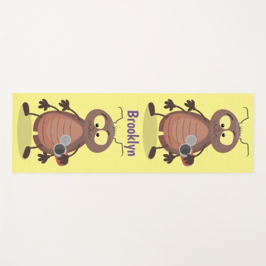 Grappig schattig kakkertekenfilm yogamat (Voorkant (horizontaal))