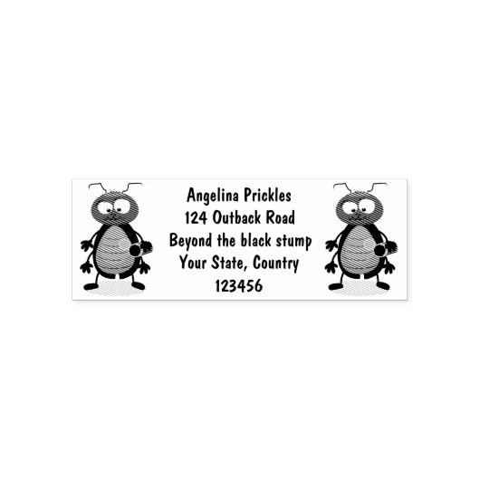 Grappig schattig kakkertekenfilm zelfinktende stempel (Design)