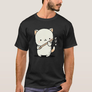 Grappig, Schattig, Kat die Fluit Speelt Muzikant T-shirt