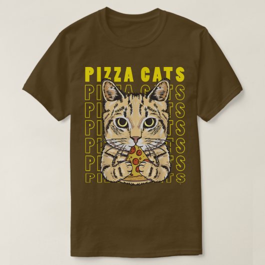 Grappig schattig kat van Pizza Cute Pizza Cat T-shirt (Design voorkant)