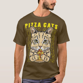 Grappig schattig kat van Pizza Cute Pizza Cat T-shirt