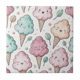 Grappig schattig katoenen snoep kawaii naadloos pa tegeltje