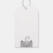 Grappig schattig kattendier. Kinderen verjaardag d Cadeaulabel (Achterkant)