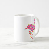 Grappig schattig kerst flamingo koffiemok (Voorkant rechts)
