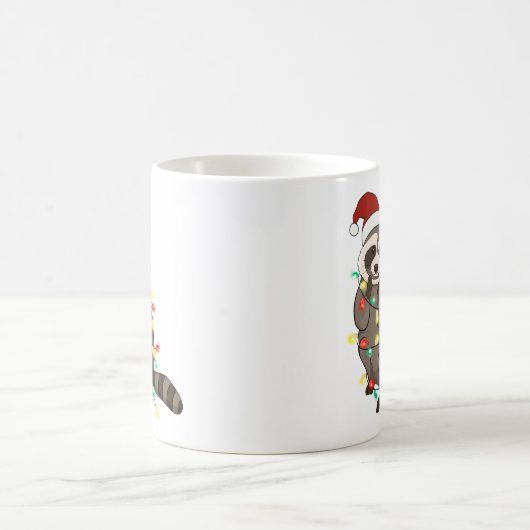 Grappig schattig kerst racoon koffiemok (Center)