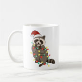 Grappig schattig kerst racoon koffiemok (Links)