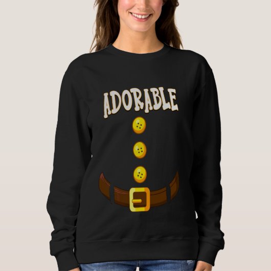 Grappig Schattig kerstgeit Dwarf Matching Elf Trui (Voorkant)