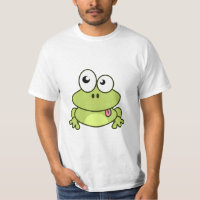 Grappig schattig kikker cartoon man