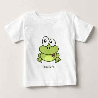Grappig schattig kikker cartoon, noem baby shirt