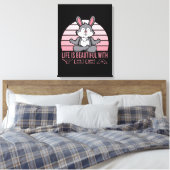 Grappig schattig konijn met yoga. canvas afdruk (Insitu (Slaapkamer))