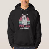 Grappig Schattig Llama 31e verjaardagscadeau voor  Hoodie (Voorkant)