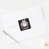Grappig Schattig Llama 55e verjaardagscadeau voor Vierkante Sticker (Envelop)
