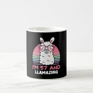 Grappig Schattig Llama 57e verjaardagscadeau voor Koffiemok