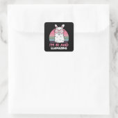 Grappig Schattig Llama 61e verjaardagscadeau voor  Vierkante Sticker (Tas)