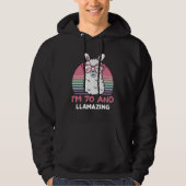 Grappig Schattig Llama 70ste verjaardagscadeau voo Hoodie (Voorkant)