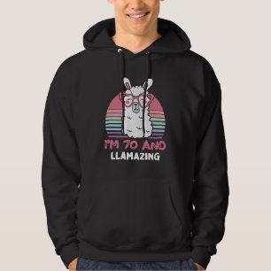 Grappig Schattig Llama 70ste verjaardagscadeau voo Hoodie
