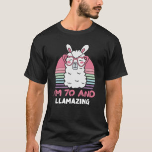 Grappig Schattig Llama 70ste verjaardagscadeau voo T-shirt