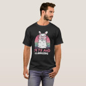 Grappig Schattig Llama 73e verjaardagscadeau voor T-shirt (Voorkant volledig)