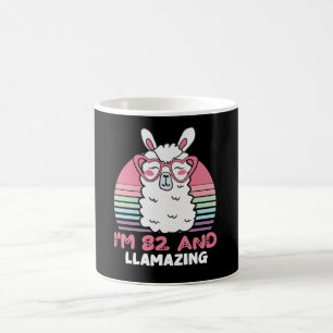 Grappig Schattig Llama 82e verjaardagscadeau voor Koffiemok