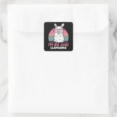 Grappig Schattig Llama 83e verjaardagscadeau voor  Vierkante Sticker (Tas)