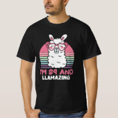 Grappig Schattig Llama 89ste verjaardagscadeau voo T-shirt (Voorkant)