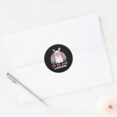 Grappig Schattig Llama 90ste verjaardagscadeau voo Ronde Sticker (Envelop)
