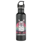 Grappig Schattig Llama 92e verjaardagscadeau voor Waterfles (Voorkant)