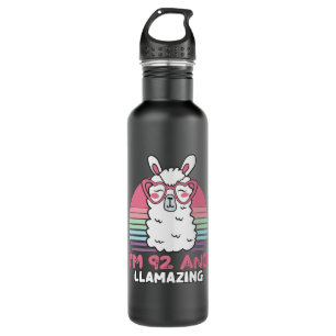 Grappig Schattig Llama 92e verjaardagscadeau voor  Waterfles